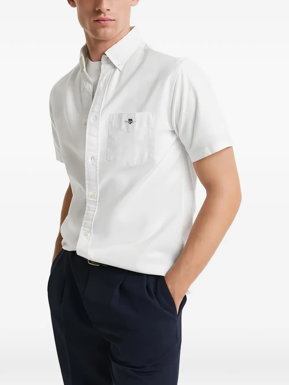 Gant short-sleeve pocket shirt - Wit