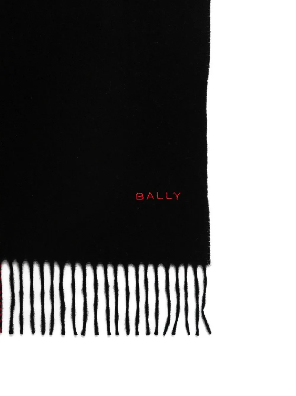 Bally striped fringed scarf - Zwart