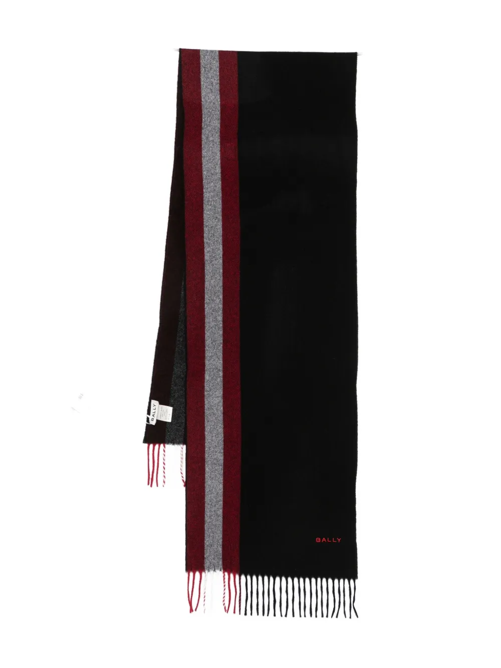 Bally striped fringed scarf | negro | Image 1