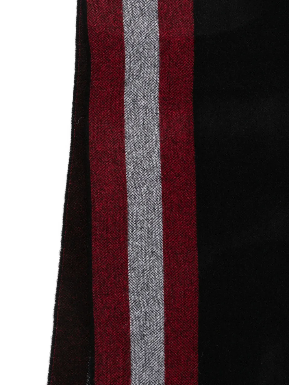 Bally Striped Fringed Scarf In Black