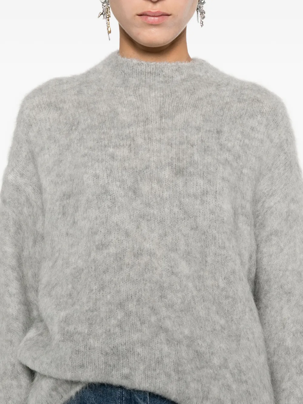 Forte Trui met ronde hals Grijs