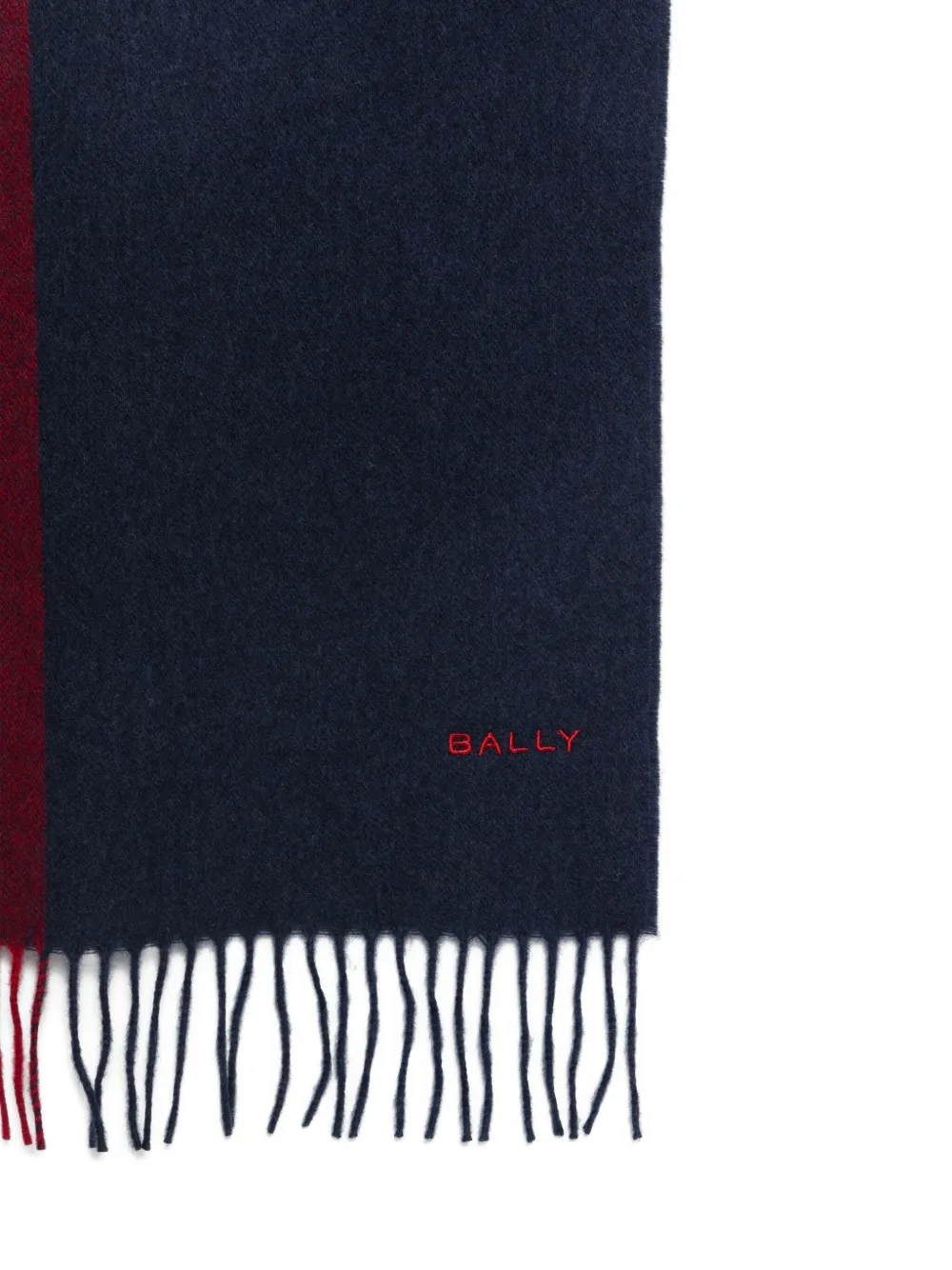 Bally striped fringed scarf - Blauw