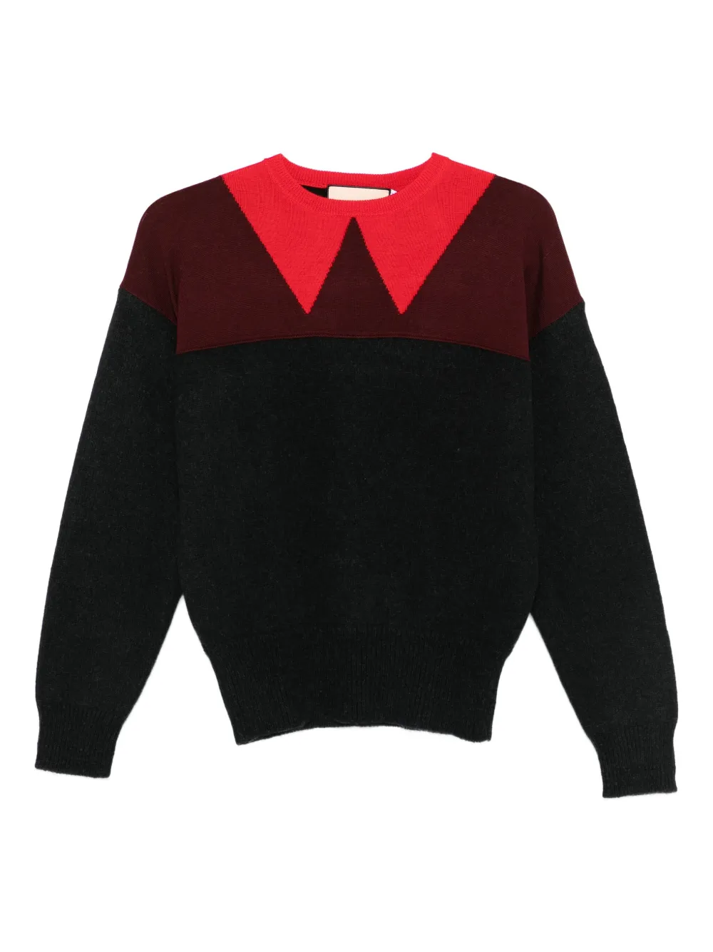 Plan C colour-block jumper - グレー Plan C colour-block jumper - グレー