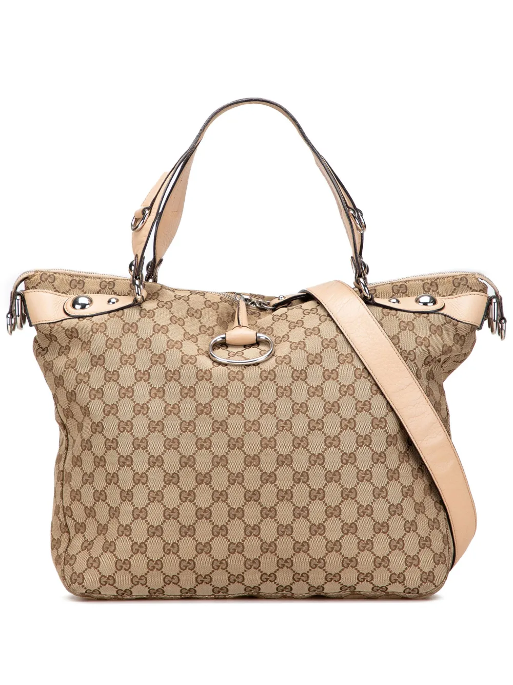Gucci Pre-Owned 2000-2015 Large GG Canvas Icon Bit satchel | Brown | Image 1