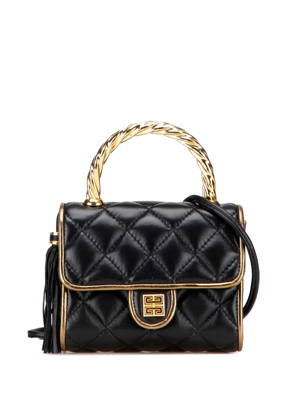 Givenchy Pre-Owned 20th Century Mini Quilted Leather Top Handle Bag satchel | Black | Image 1