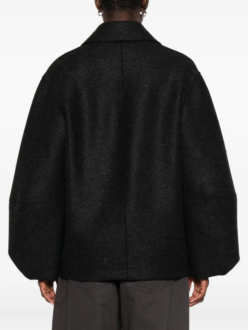 Harris Wharf London Wollen jas Zwart