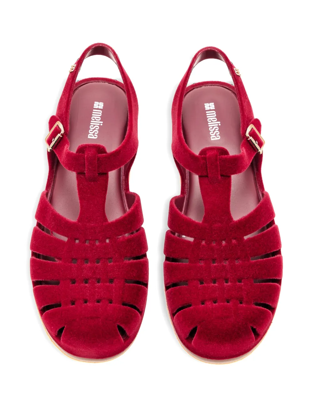 Melissa Possession fluwelen sandalen Rood