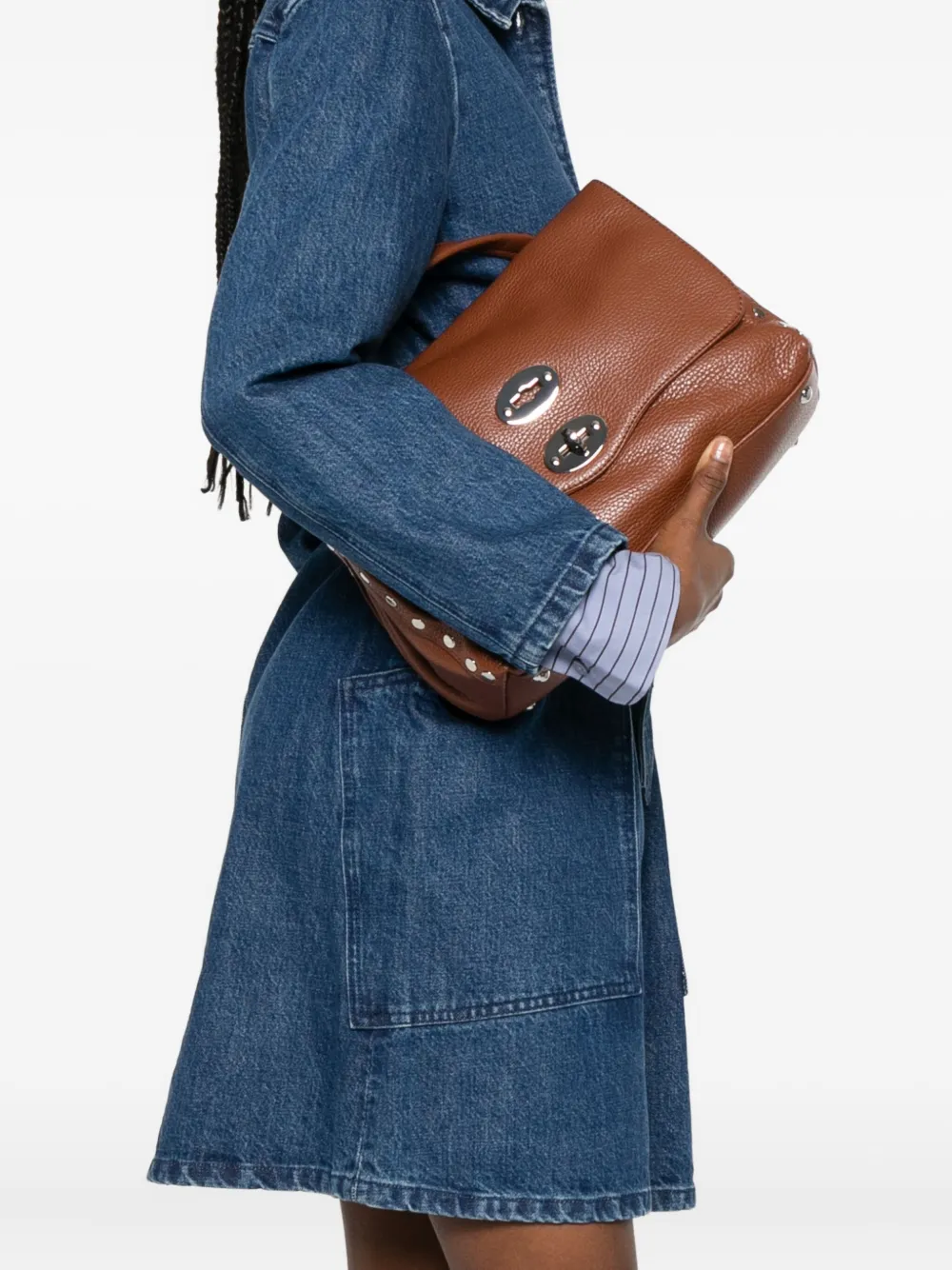 Zanellato small Postina tote bag - Bruin