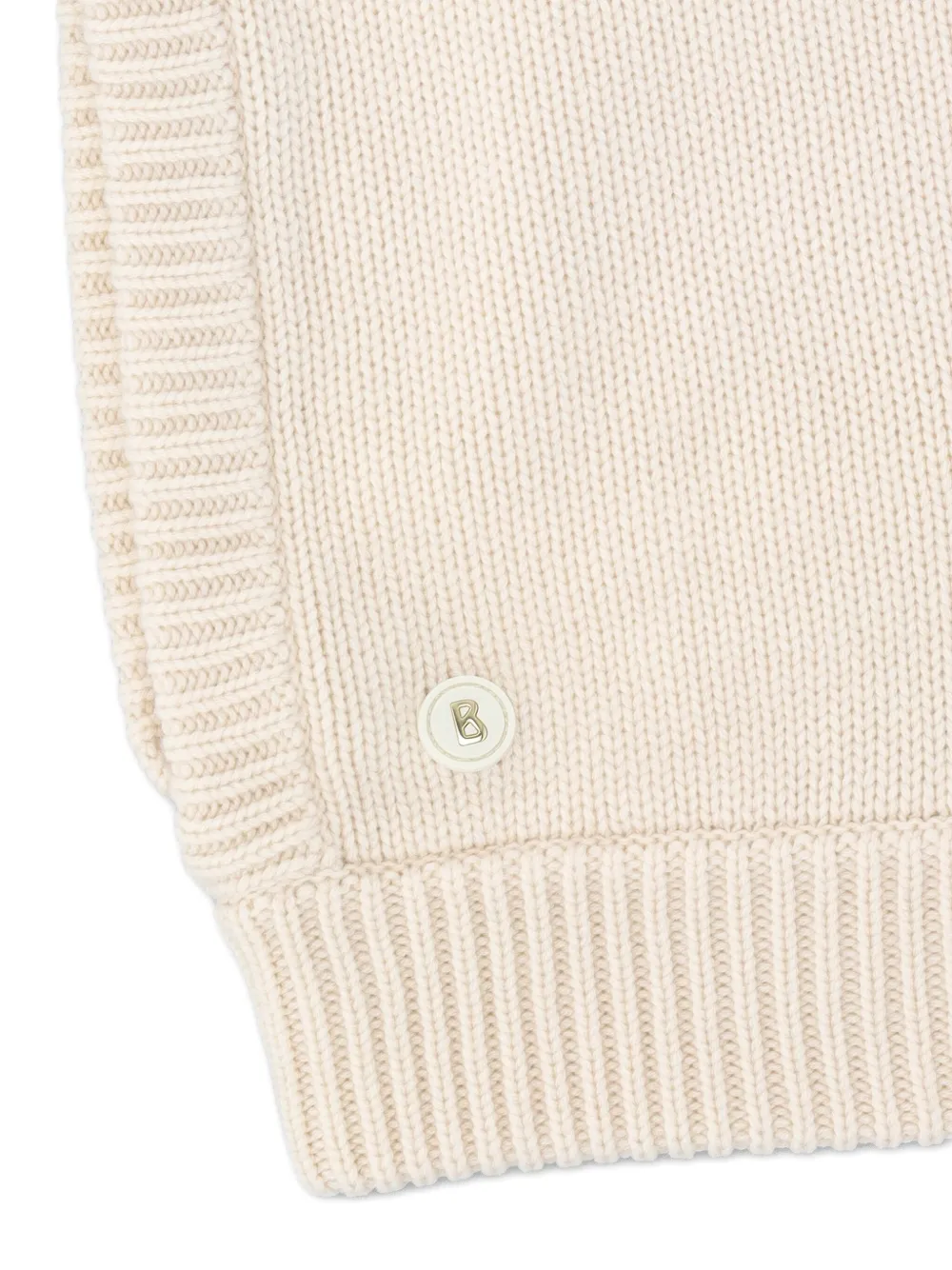 Bogner Virgin Wool Blend Knitted Hat In Neutral