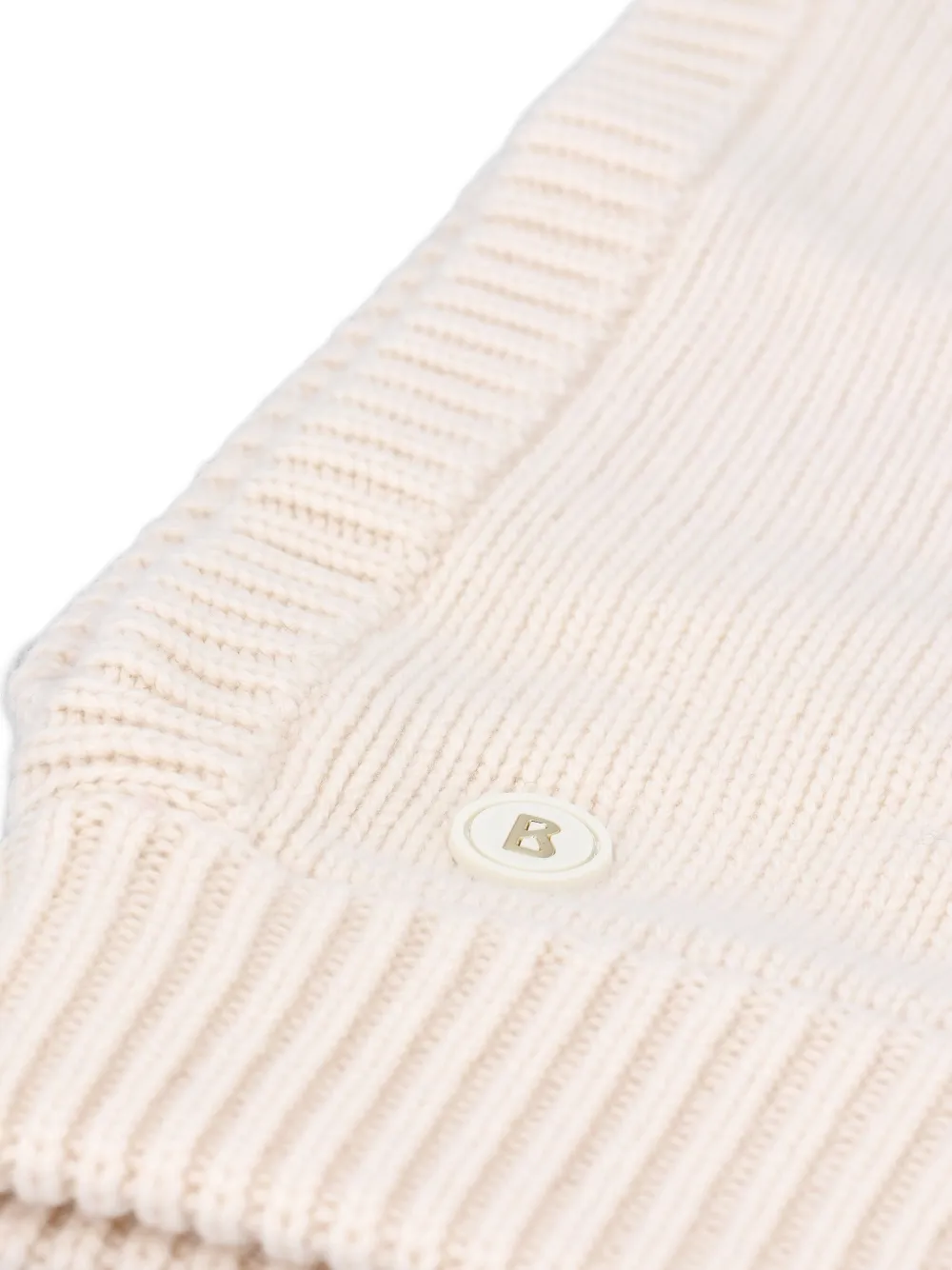 Bogner Virgin Wool Blend Knitted Hat In Neutral