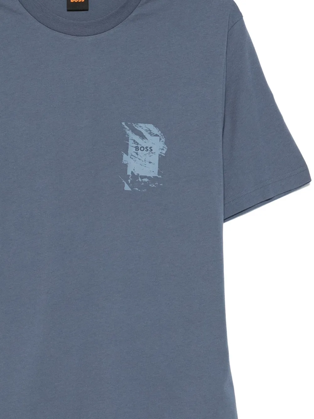 BOSS T-shirt met grafische print Blauw