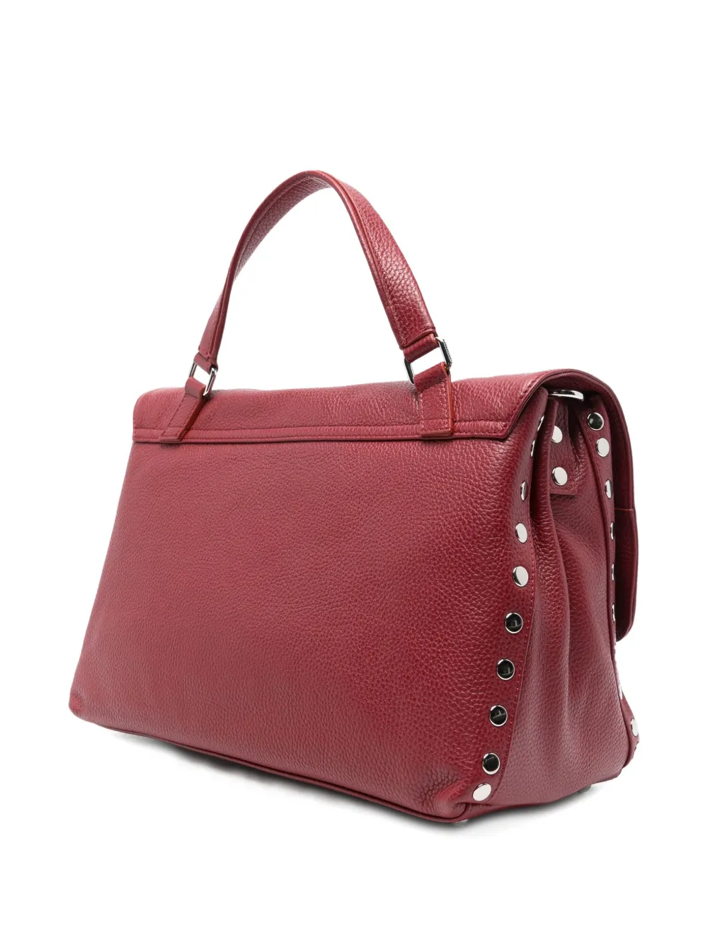 Zanellato Medium Postina Stud-embellished Tote Bag In Burgundy