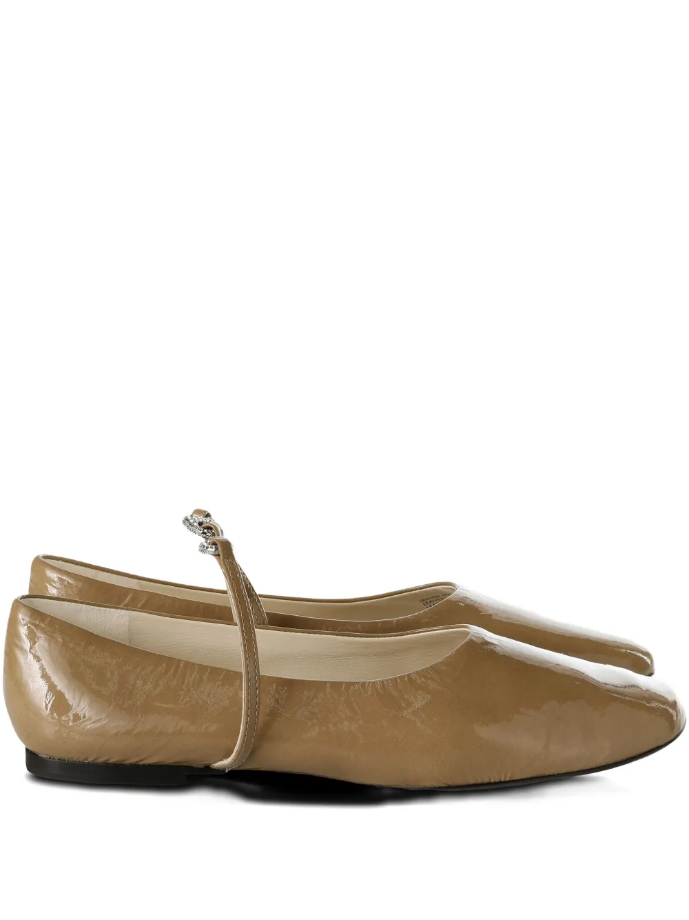 Tory Burch Leren ballerina's Beige
