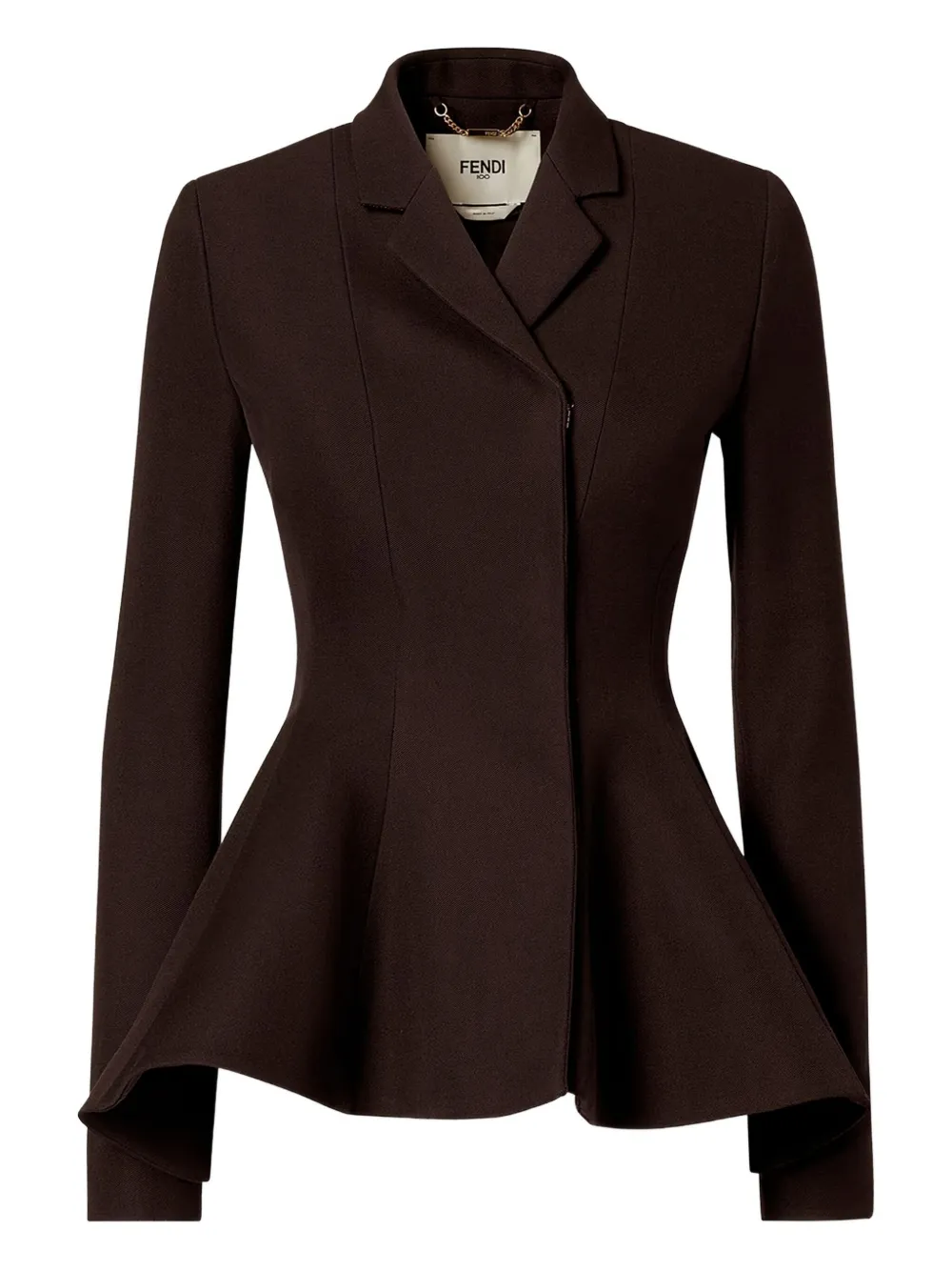FENDI peplum blazer | Brown | Image 1