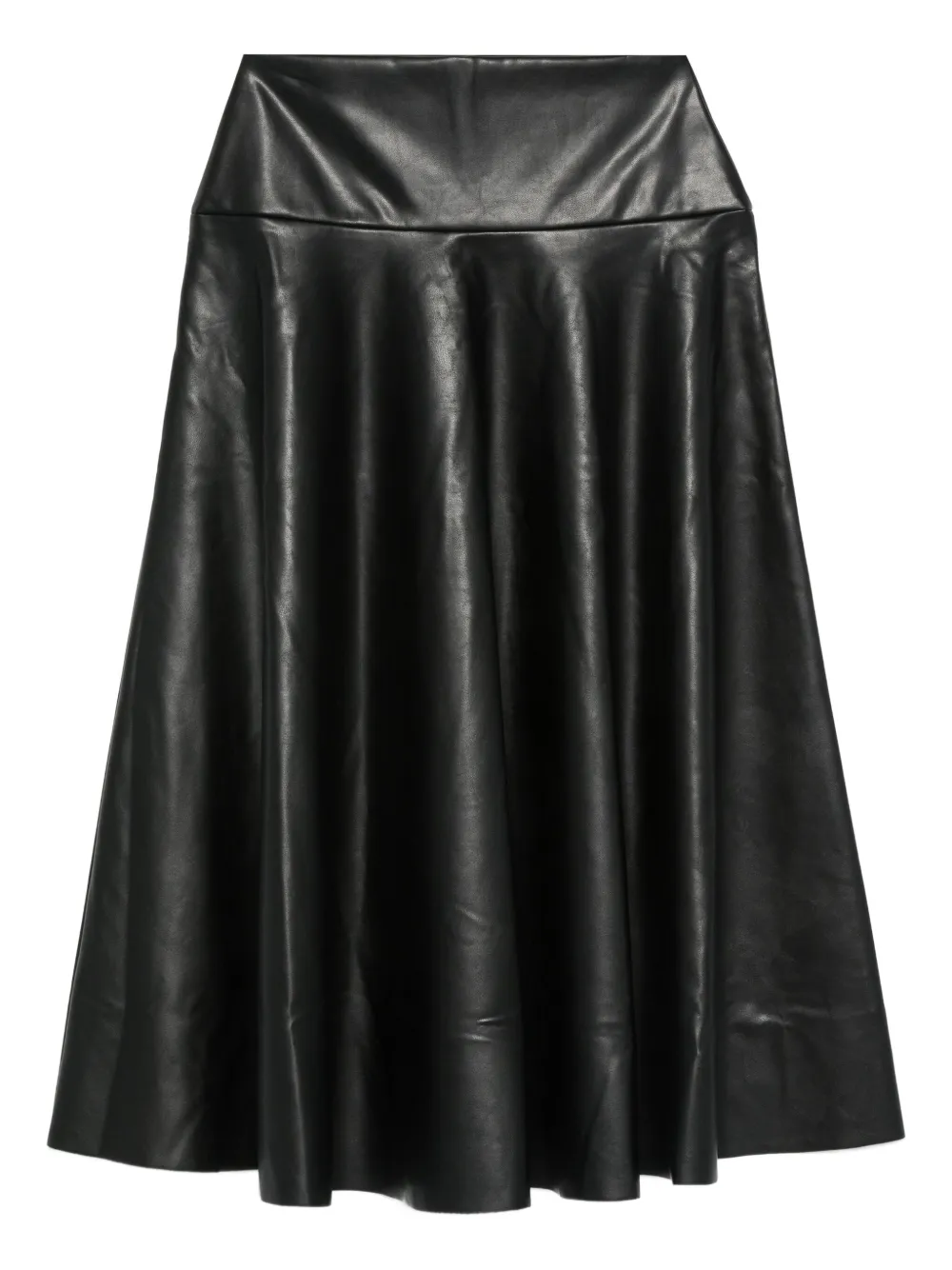 Norma Kamali Pleated Midi Skirt In Black