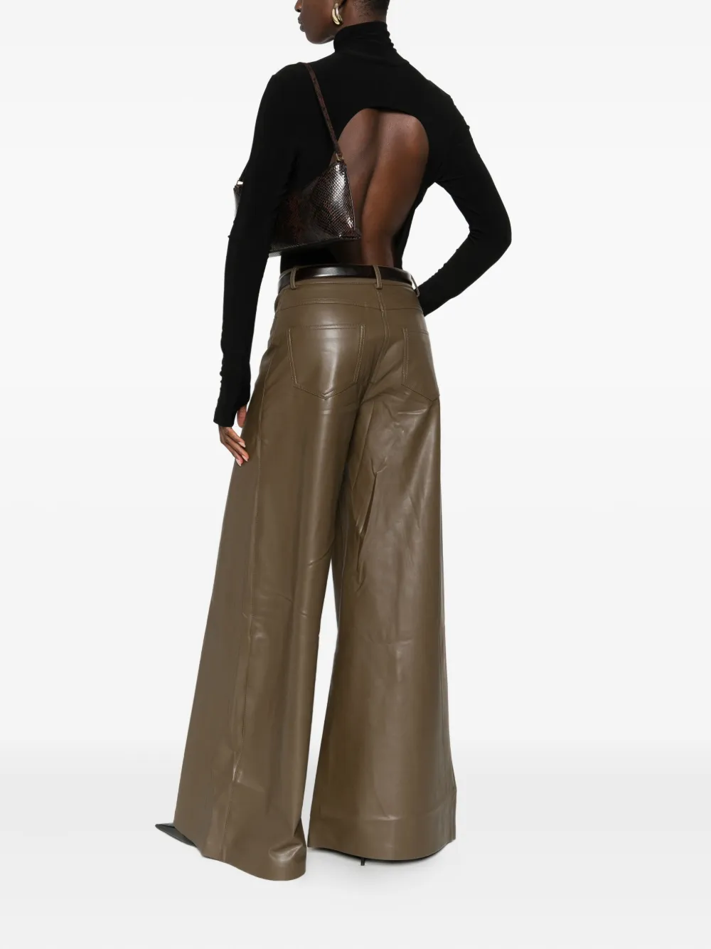 Norma Kamali Roll-neck Long-sleeve Bodysuit In Black