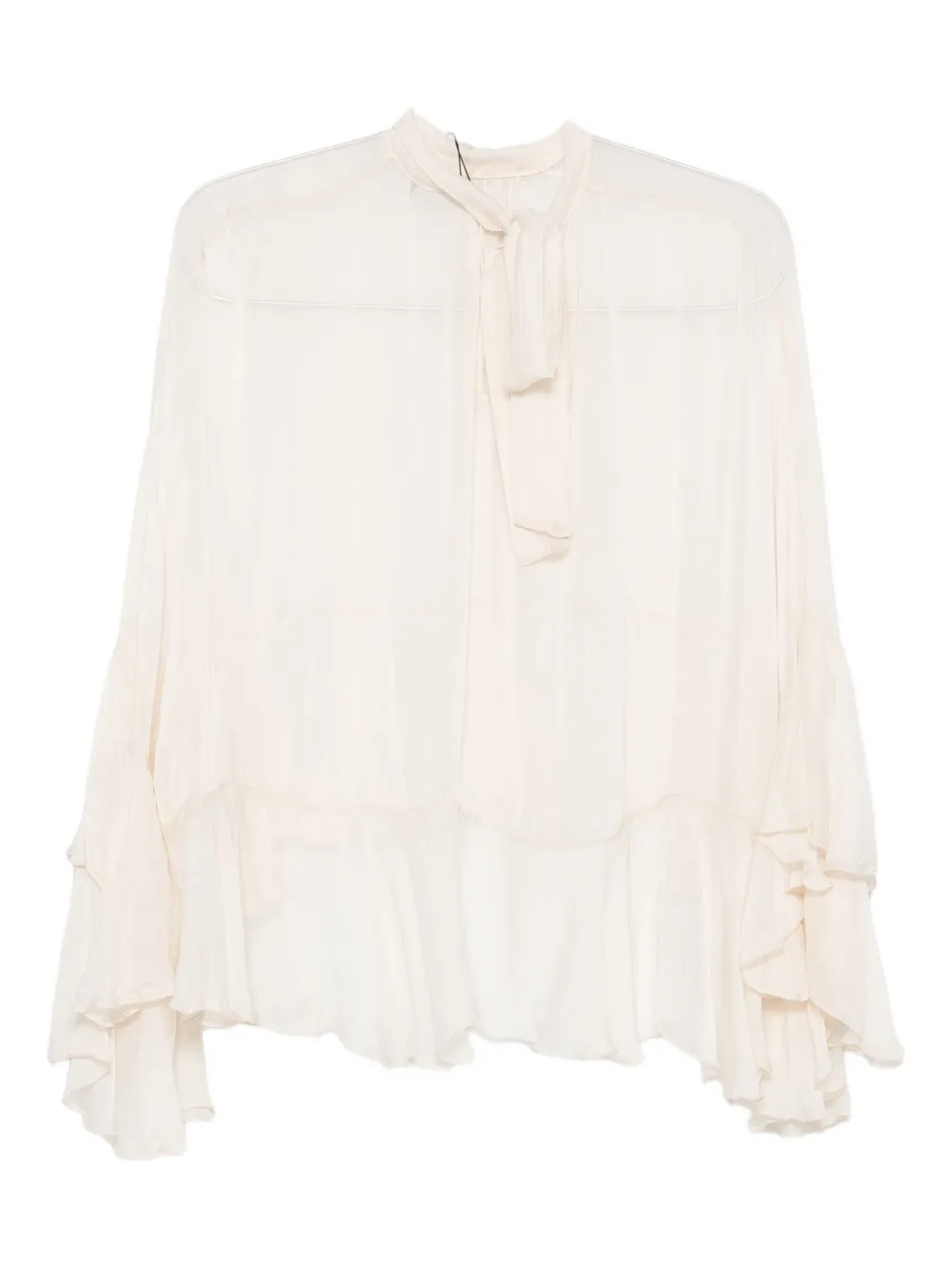 DIXIE ruffled neck-tie blouse | Blouses | Image 2