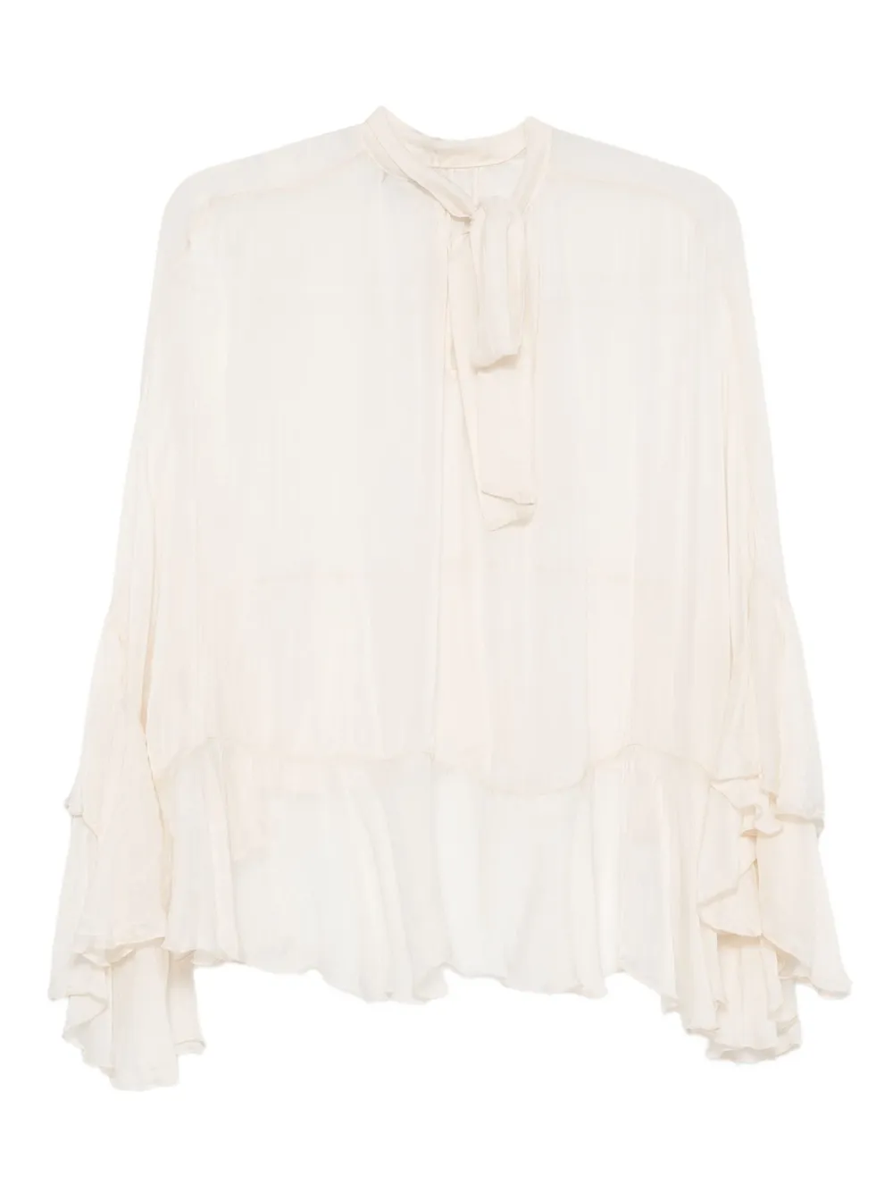 DIXIE ruffled neck-tie blouse | Blouses | Image 2