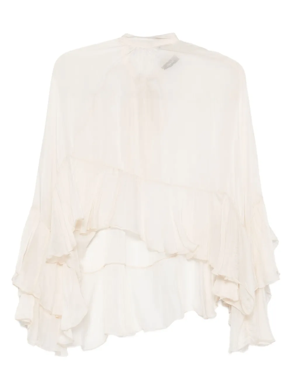 DIXIE ruffled neck-tie blouse | Neutrals | Image 1