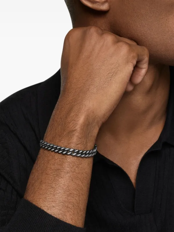 David Yurman Diamond Chain Bracelet Black FARFETCH AO