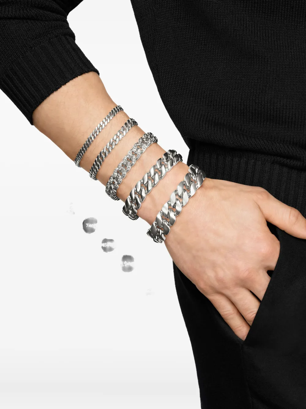 David Yurman Diamond Chain Bracelet In Black