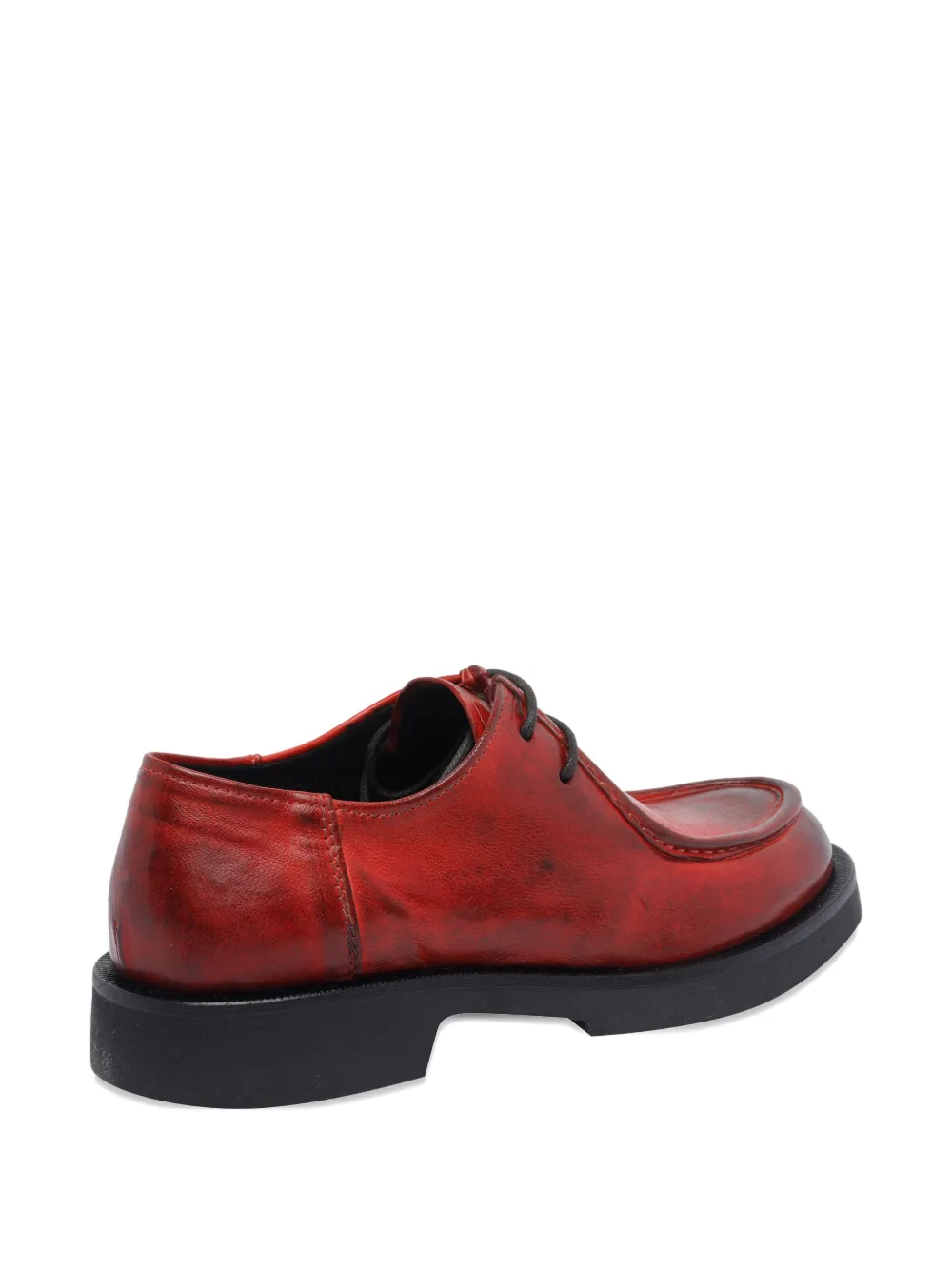 Pawelk's Lace-up Round-toe Loafers In Red