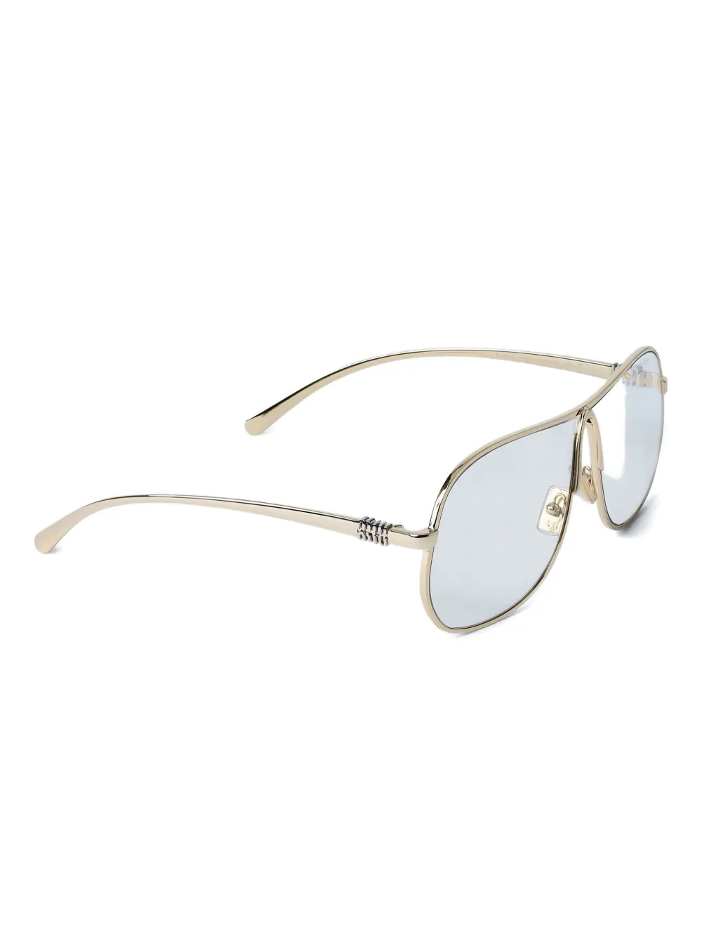 Miu Miu Ombre logo-motif pilot sunglasses - Goud