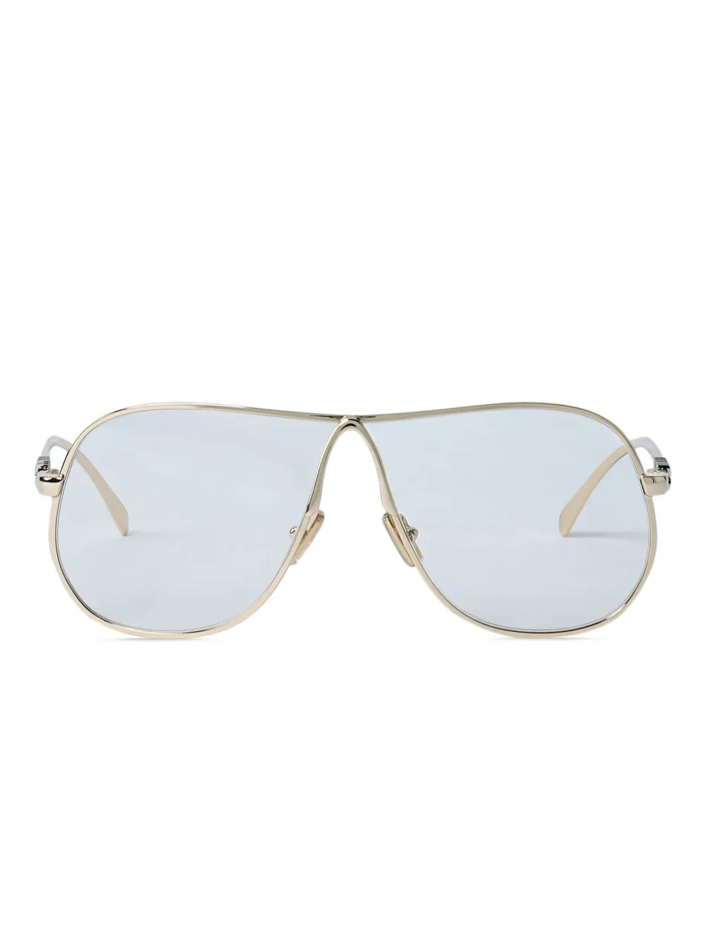 Miu Miu Ombre logo-motif pilot sunglasses | Gold | Image 1