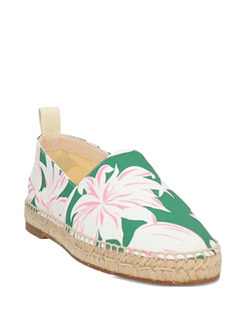Maison Kitsuné Espadrilles met bloemenprint - Groen