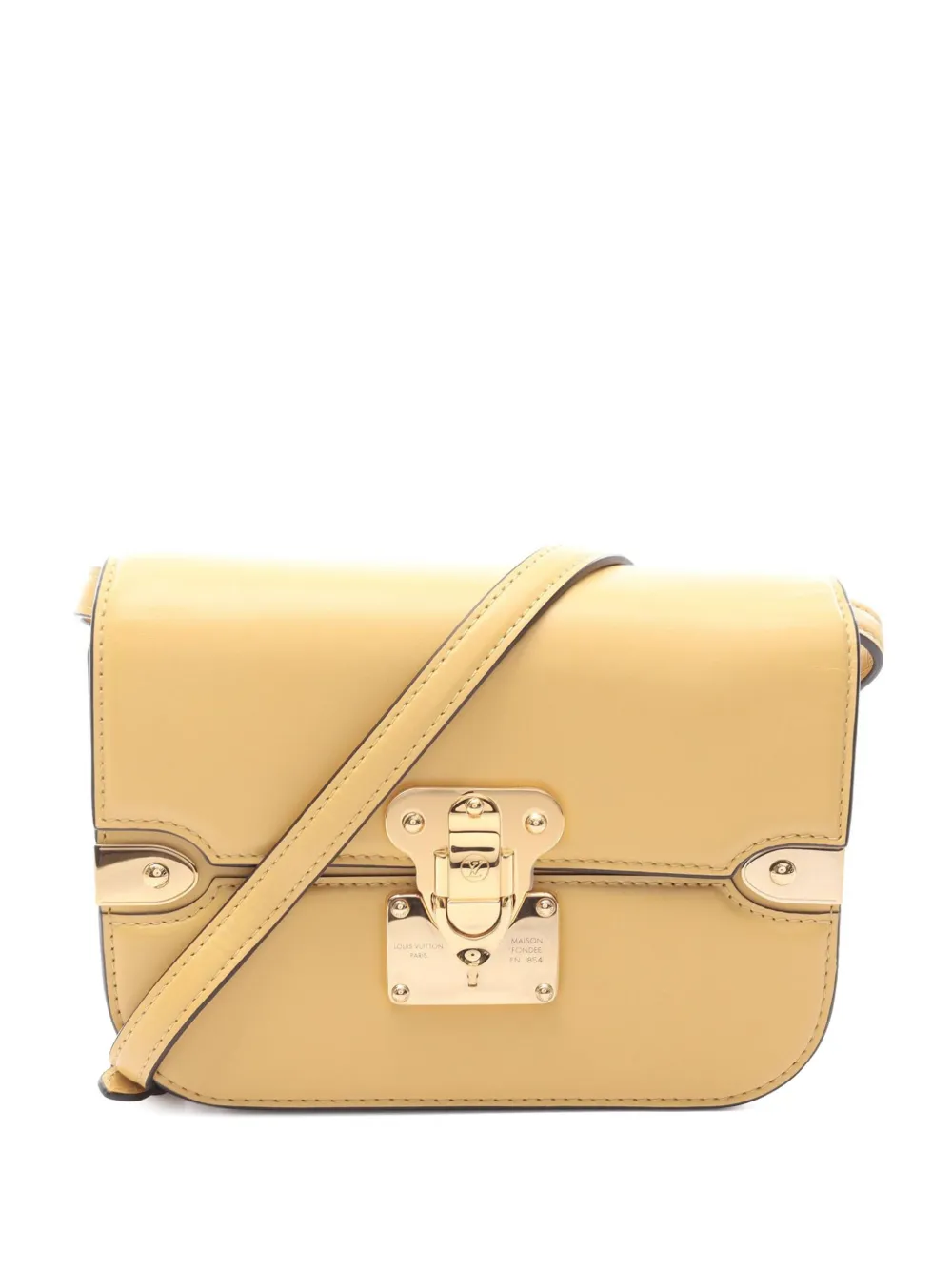 Pre-owned Louis Vuitton 2021-2025 Leather Orsay Mm Crossbody Bag In Yellow