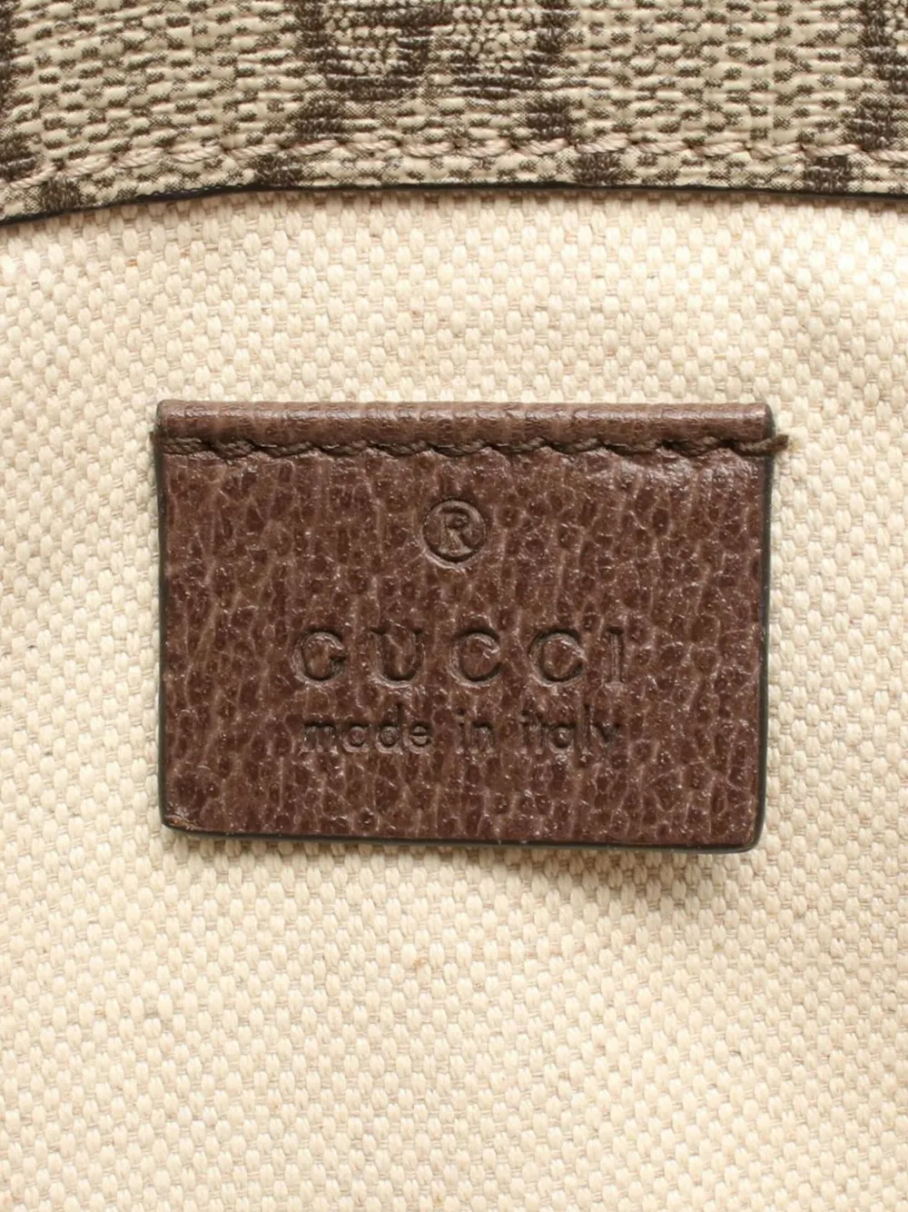 Pre-owned Gucci 2016-2025 Gg Supreme Web Neo Vintage Belt Bag In Brown