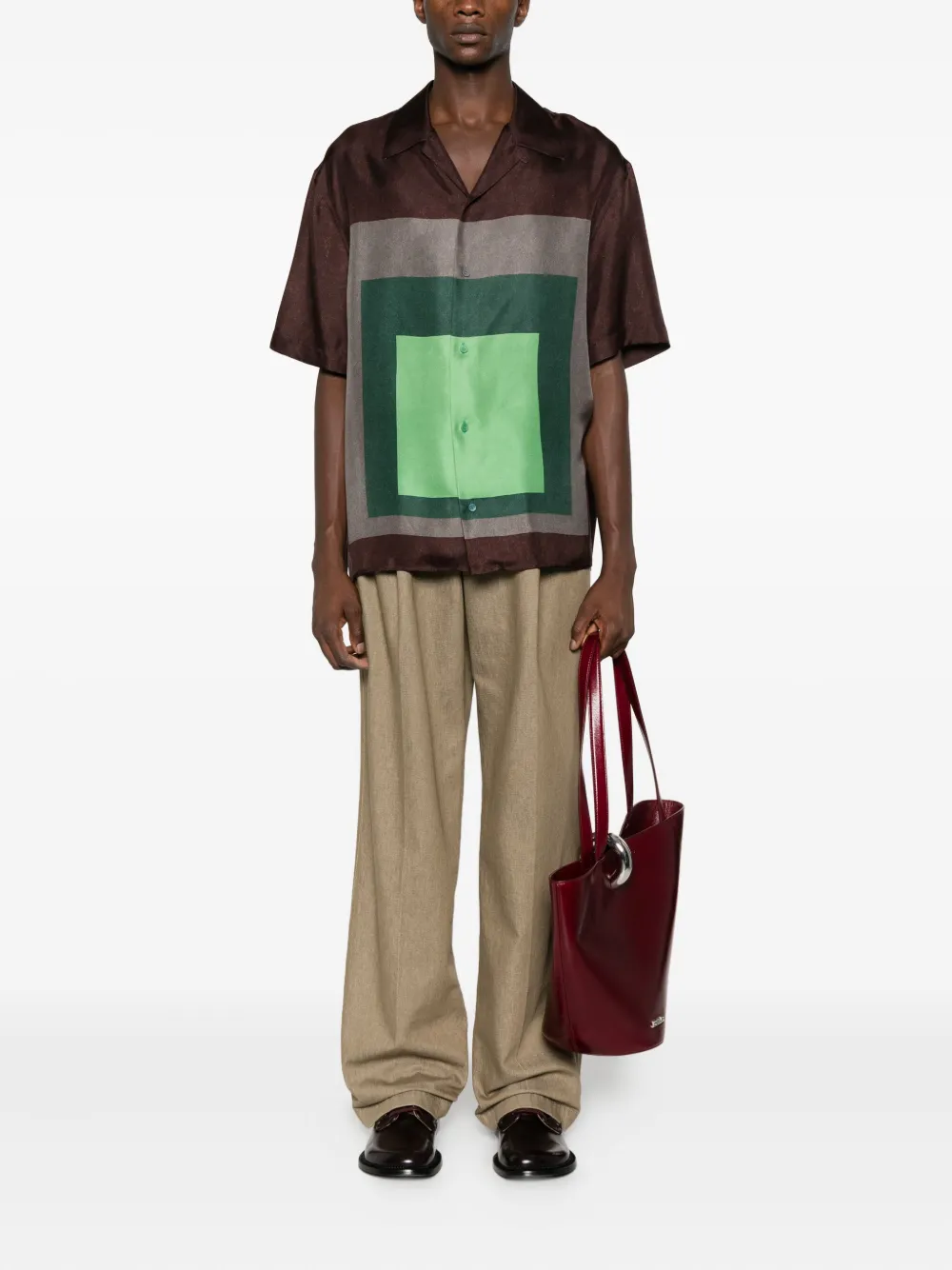 LOEWE Zijden overhemd - Bruin