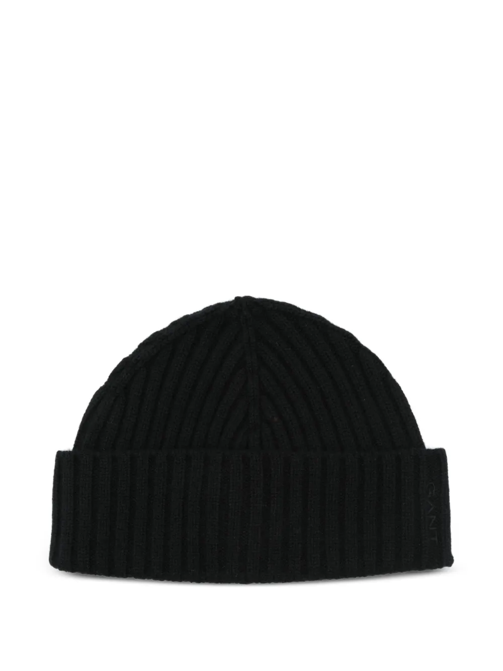 Gant chuncky ribbed beanie hat - Nero
