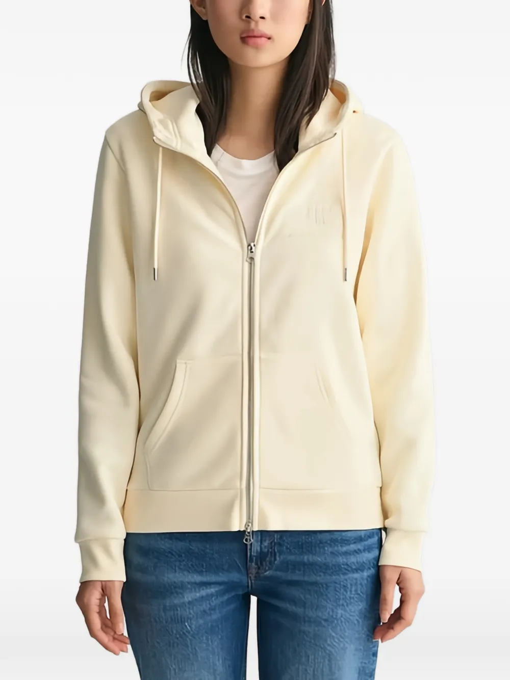 Gant zip-fastening hoodie - Beige