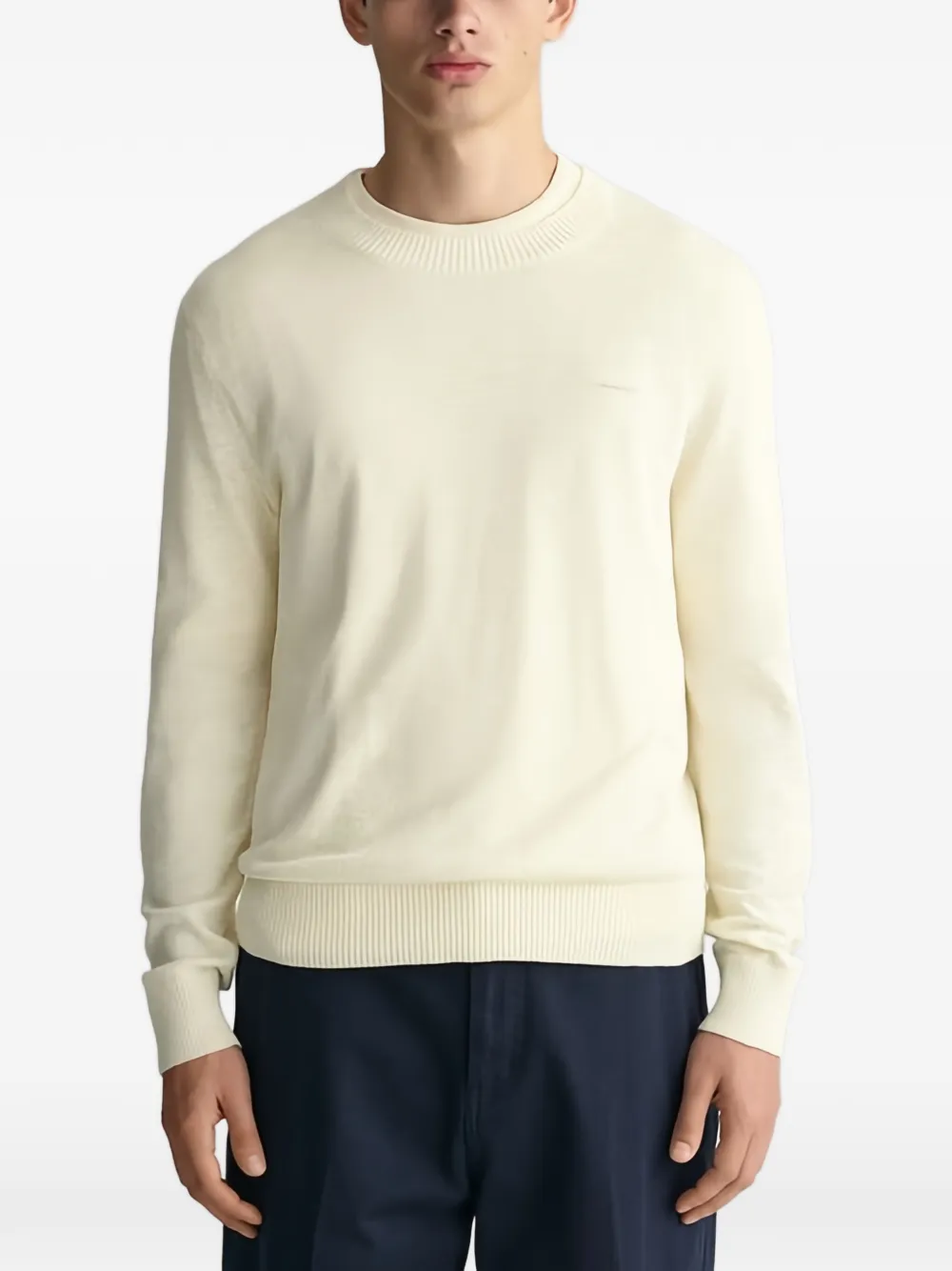 Gant Sweater met ronde hals Beige