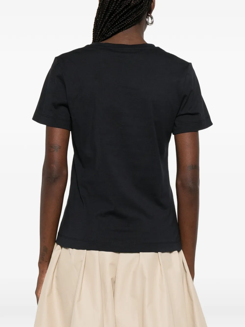 Gant T-shirt met V-hals Zwart