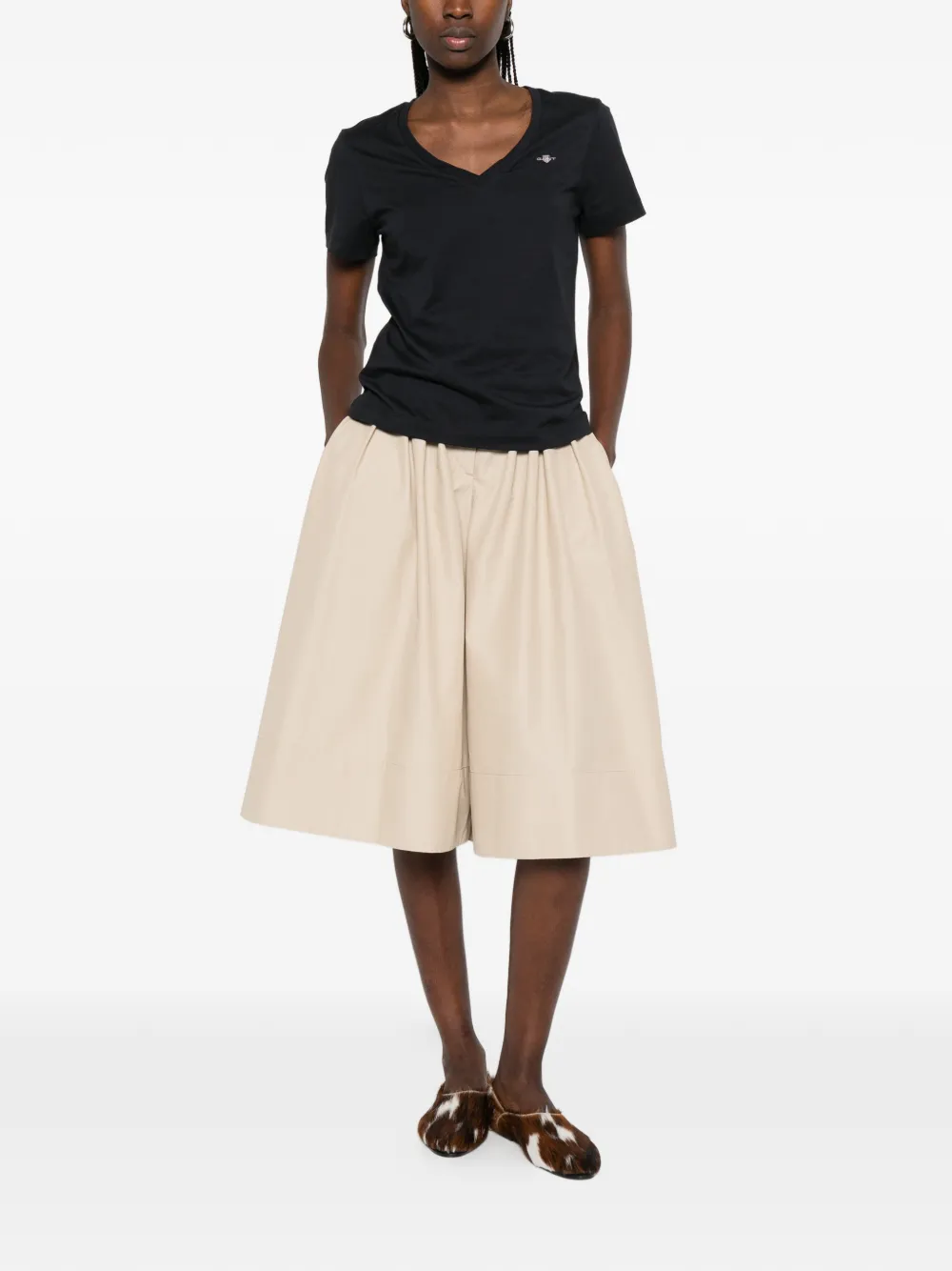  Gant V-neck T-shirt - Black 