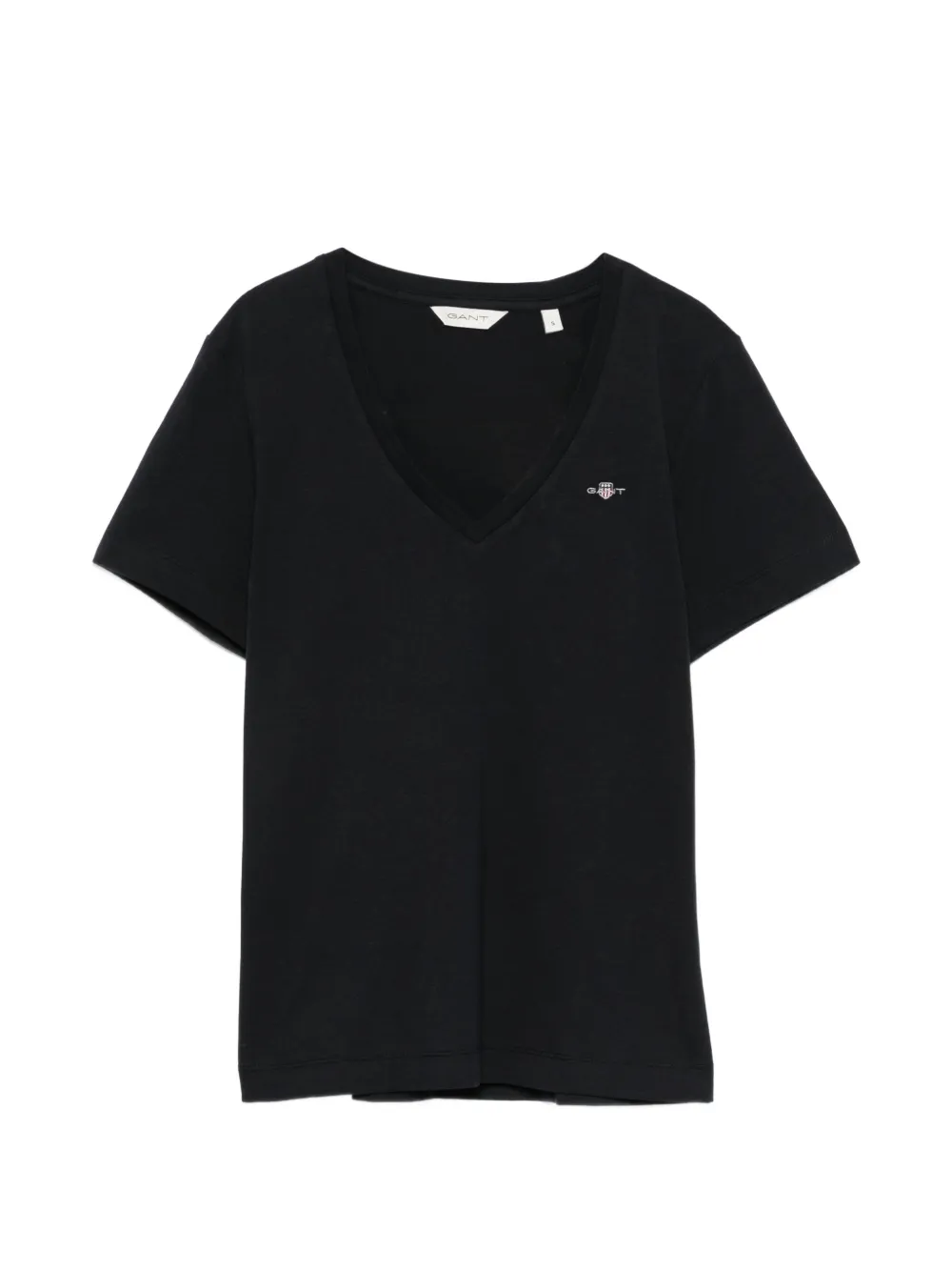 Gant T-shirt con scollo a V - Nero
