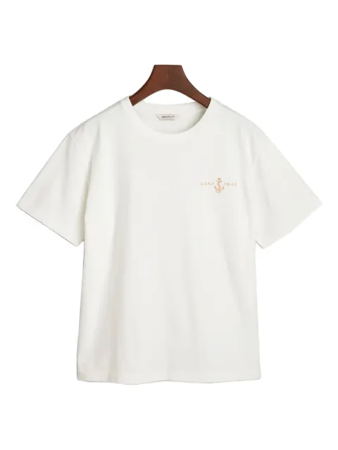 Gant anchor-embroidered T-shirt