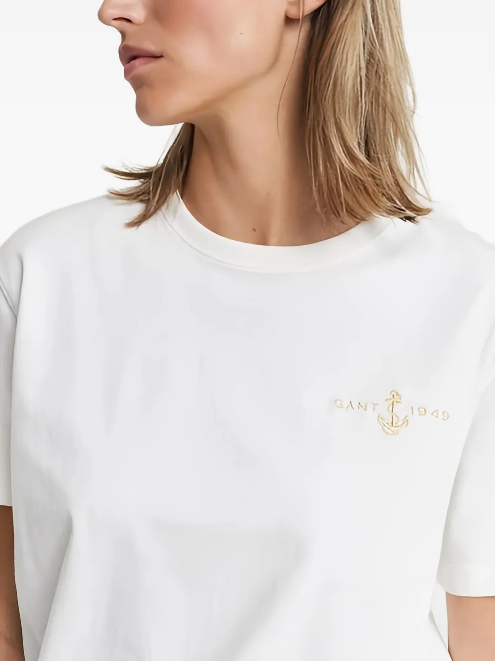 Anchor-Embroidered T-Shirt