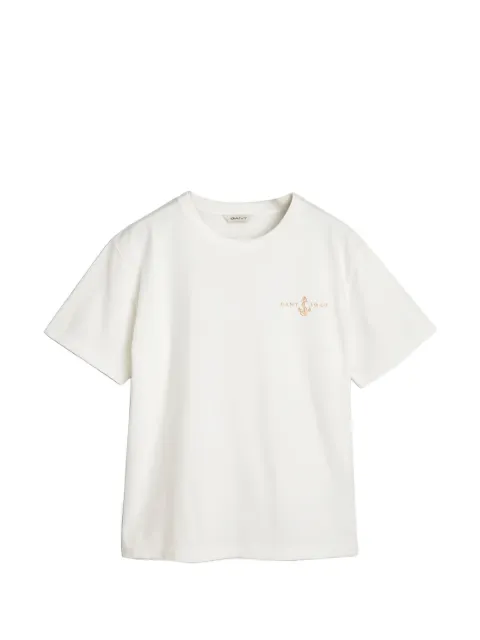 Gant Camisa com bordado de âncora