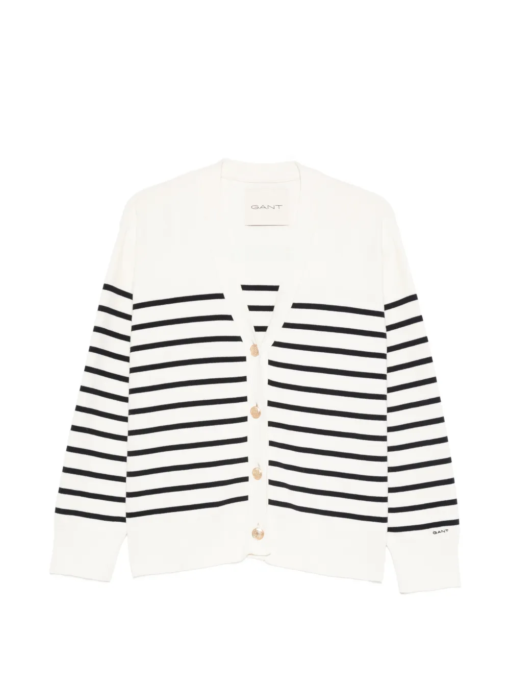 Gant striped buttoned cardigan - Bianco