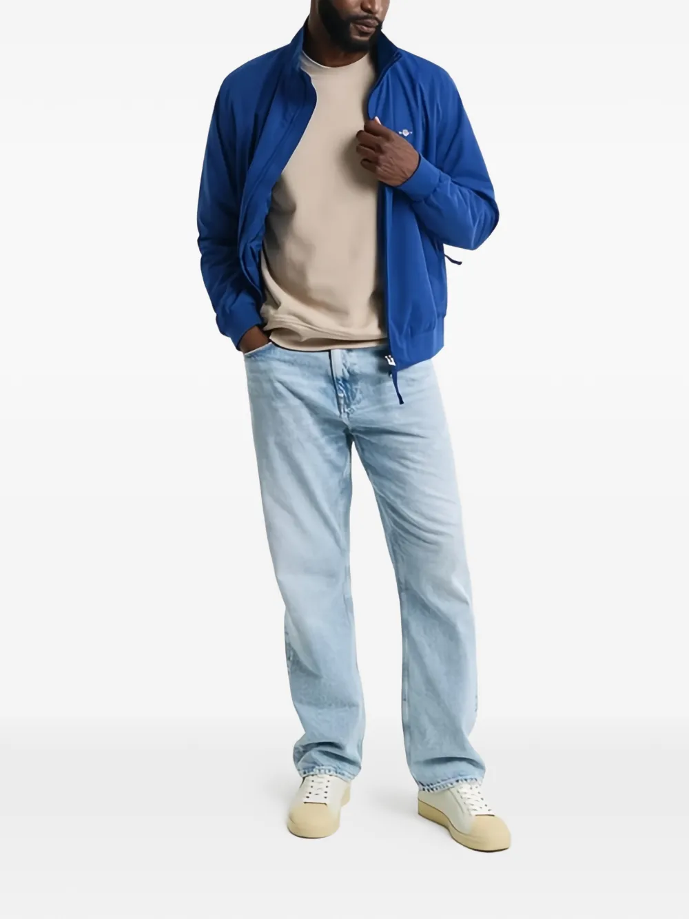 Gant logo-embroidered crew neck sweatshirt - Beige