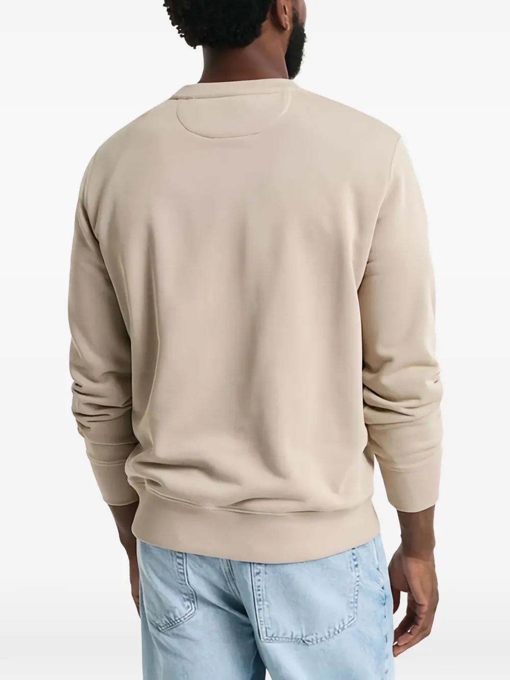 Gant Sweater met geborduurd logo Beige