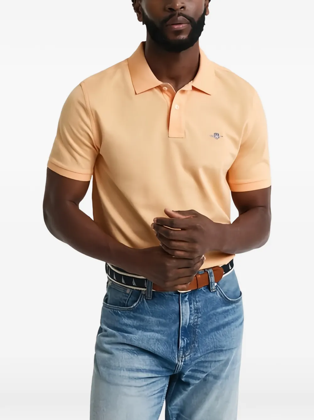  Gant Collared Polo Shirt - Orange 