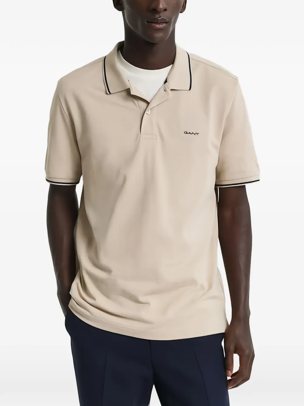 Gant piped polo shirt - Beige
