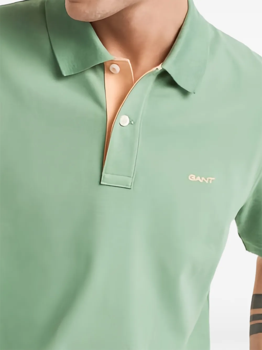 Gant Poloshirt met kraag Groen