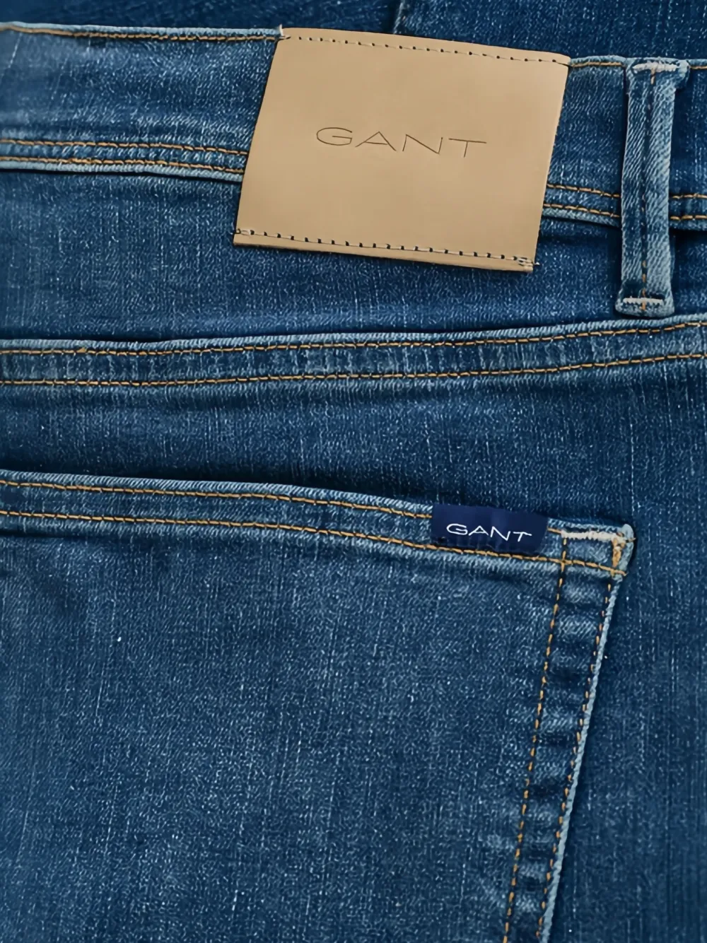 Gant Jeans met riemlussen Blauw