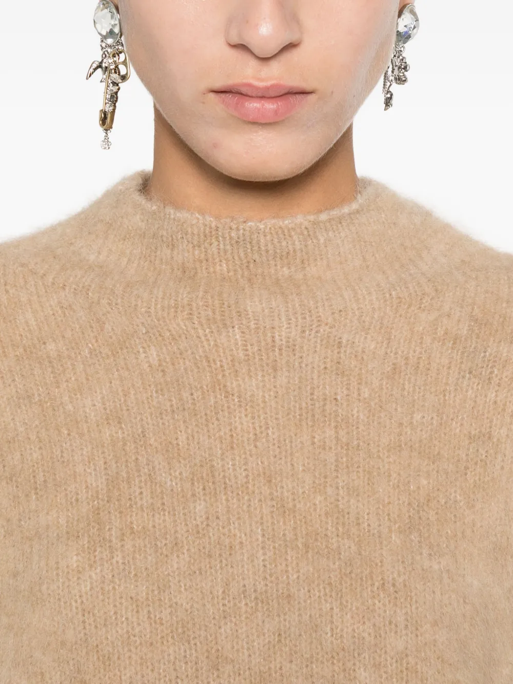 Forte Forte Long-sleeved Crew-neck Sweater In Neutral