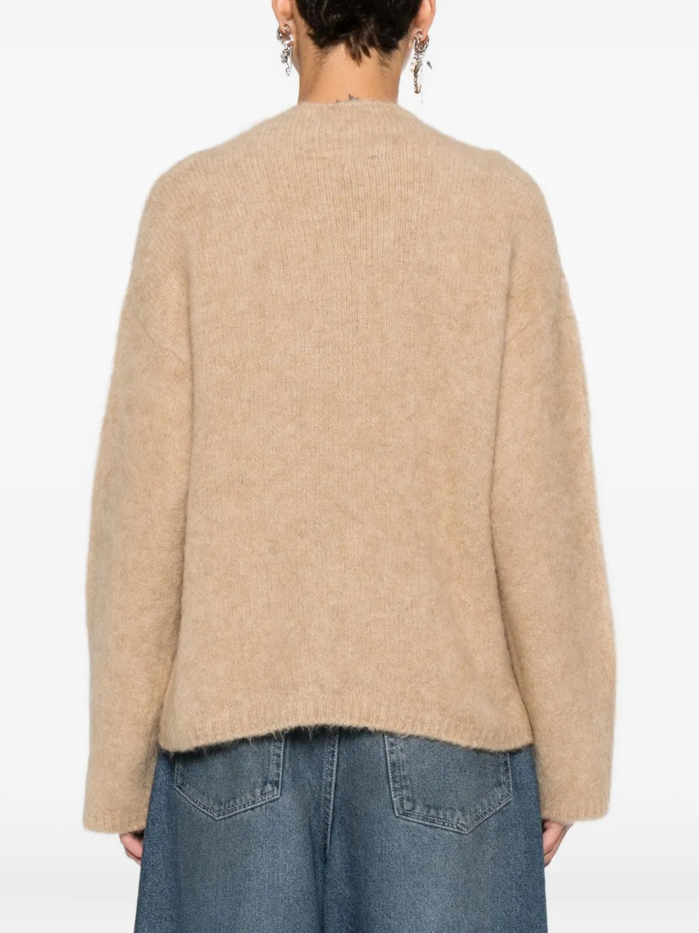 Forte Forte Long-sleeved Crew-neck Sweater In Neutral
